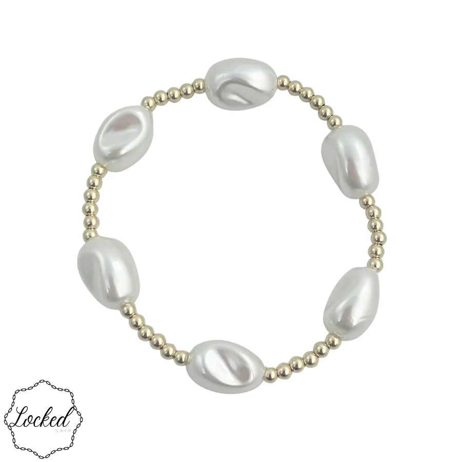 Gold Filled | Glass Pearl 41 Bracelet