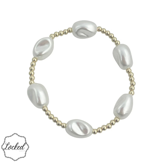 Gold Filled | Glass Pearl 41 Bracelet
