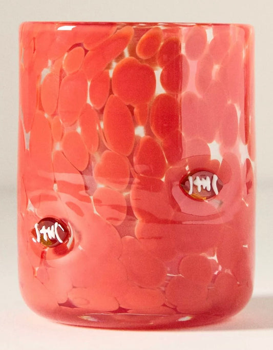 Hand-Blown Football Icon Glass Tumbler