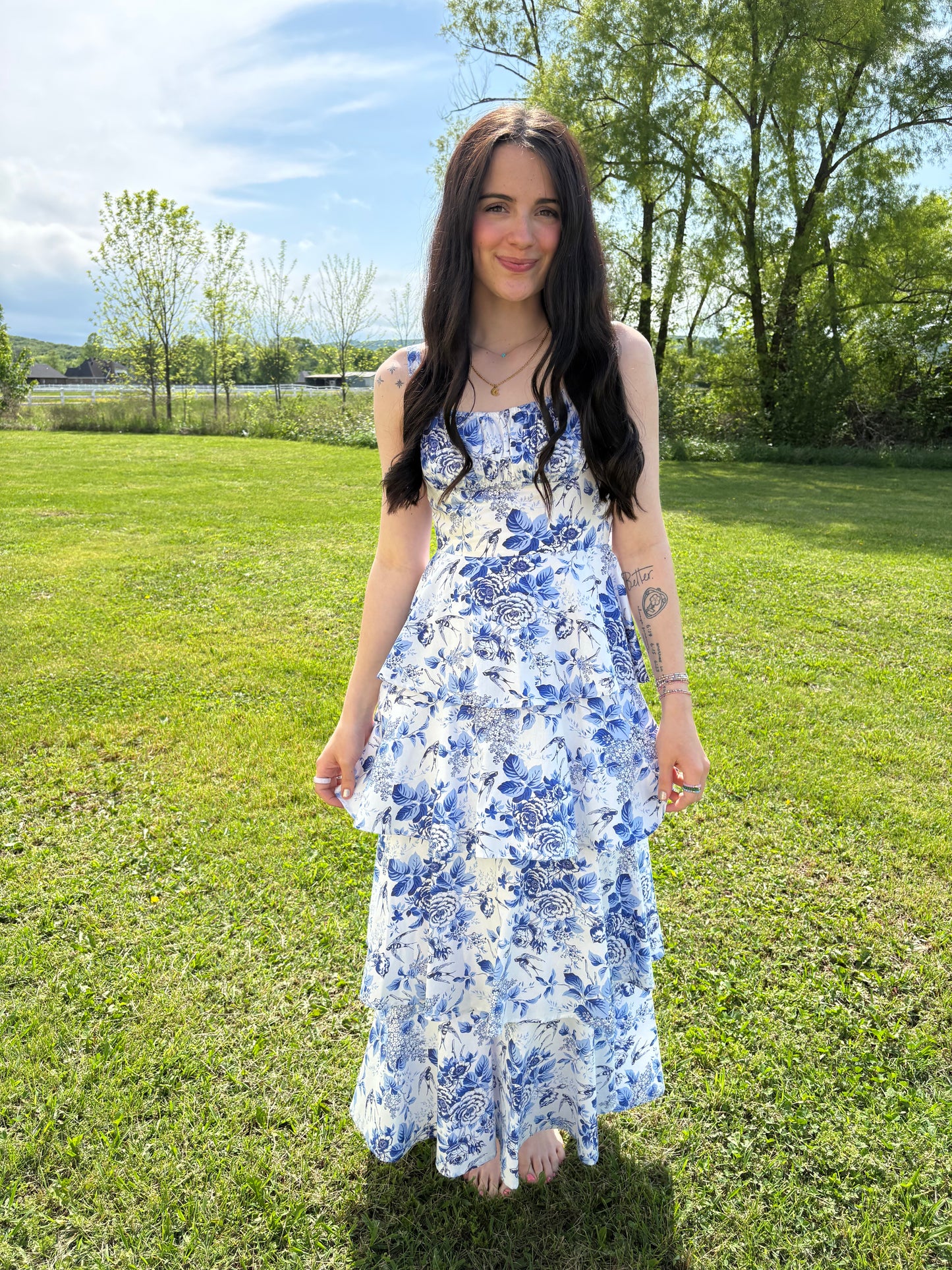 Heirloom Rose Tiered Maxi