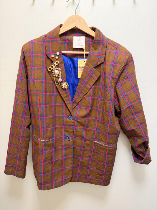 Winton and Waits Saddlebrook Jacket Luxe Plaid Brown