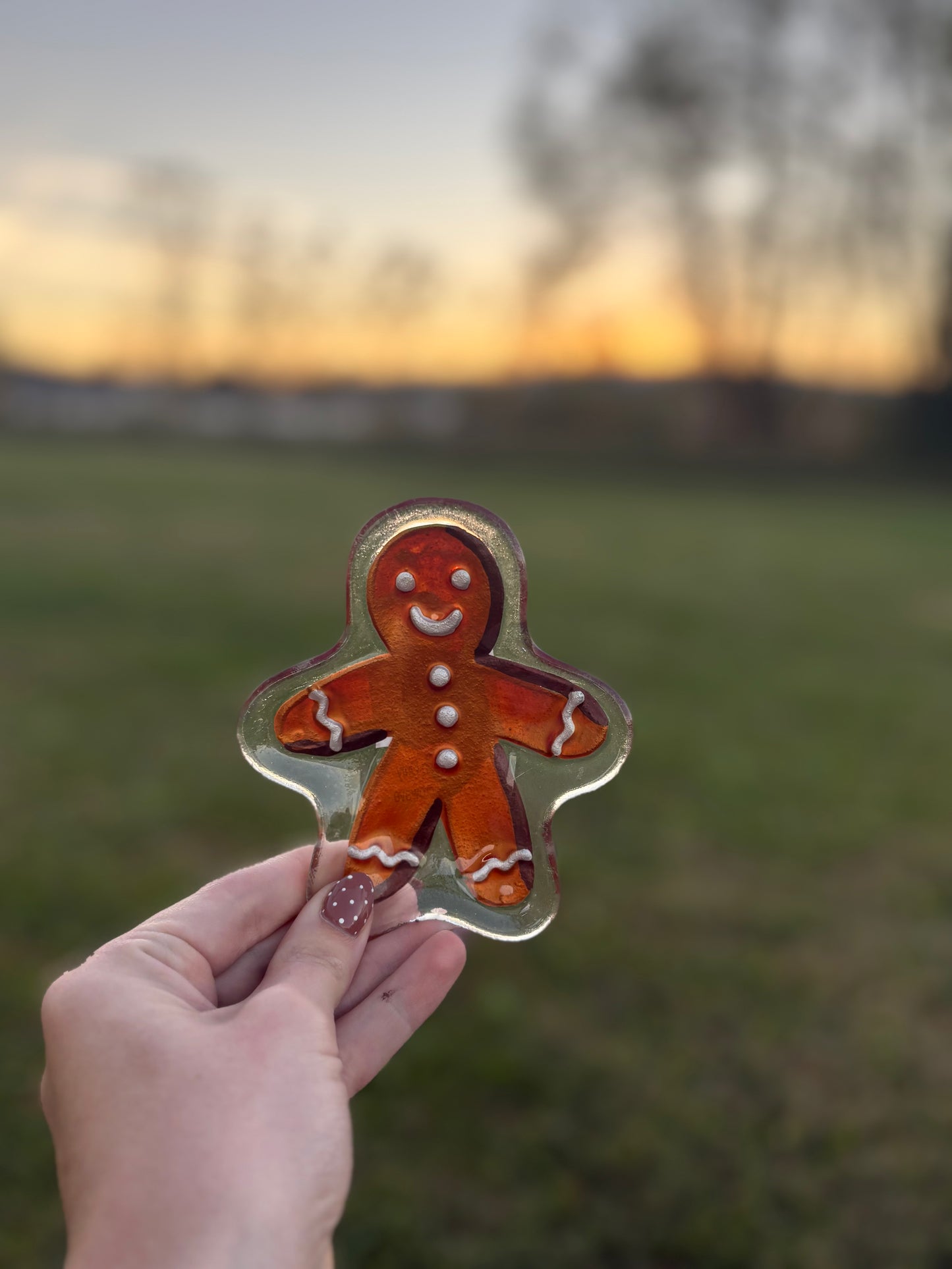 Christmas Glass Tidbit Plate