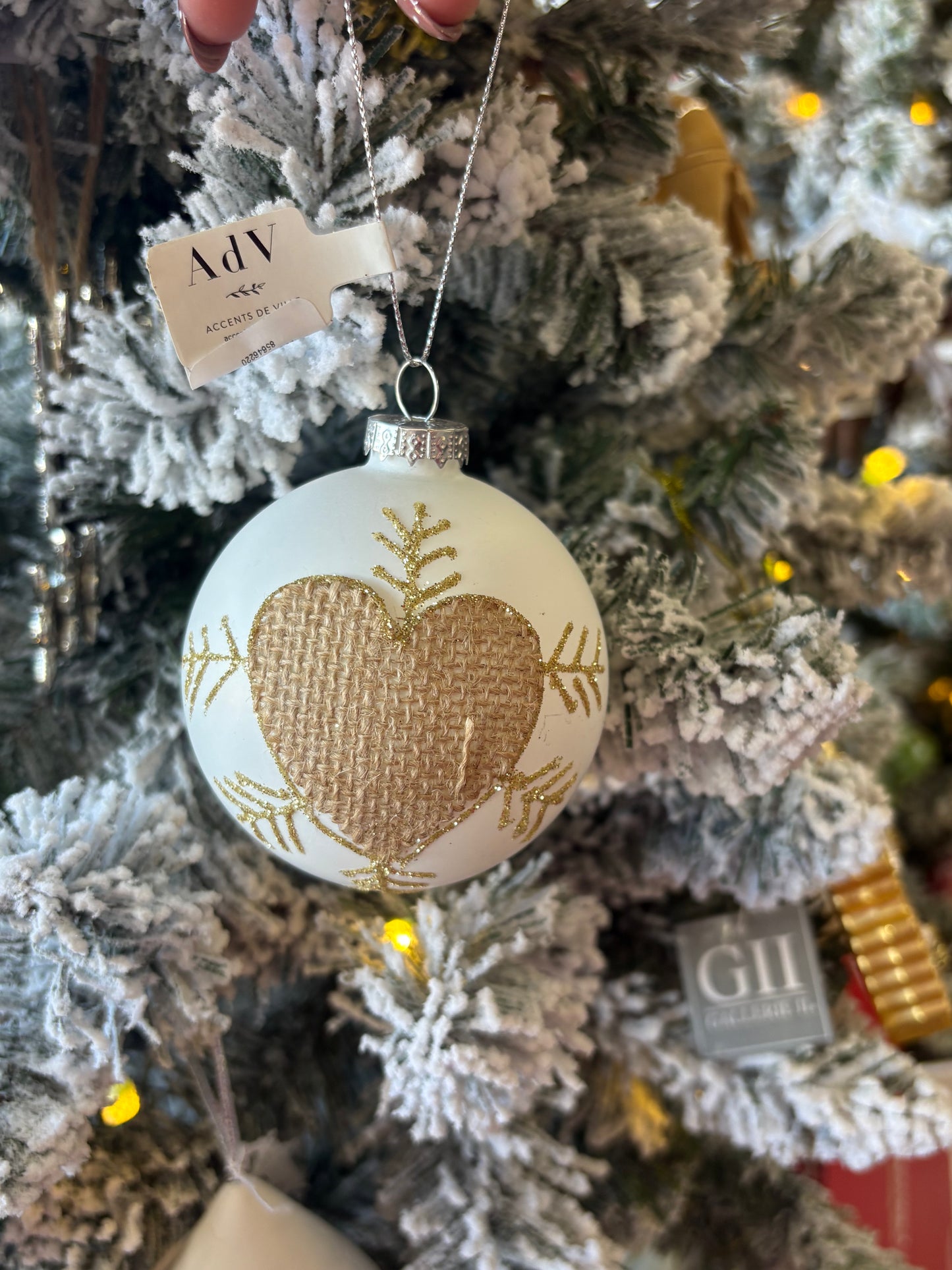 Glass Ornament w/ Heart