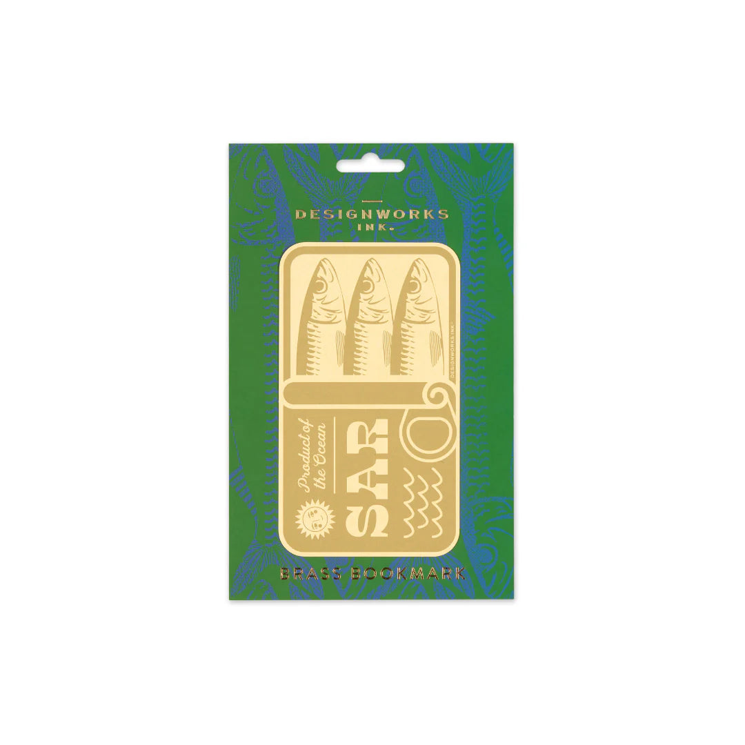 Sardine Tin Brass Bookmark