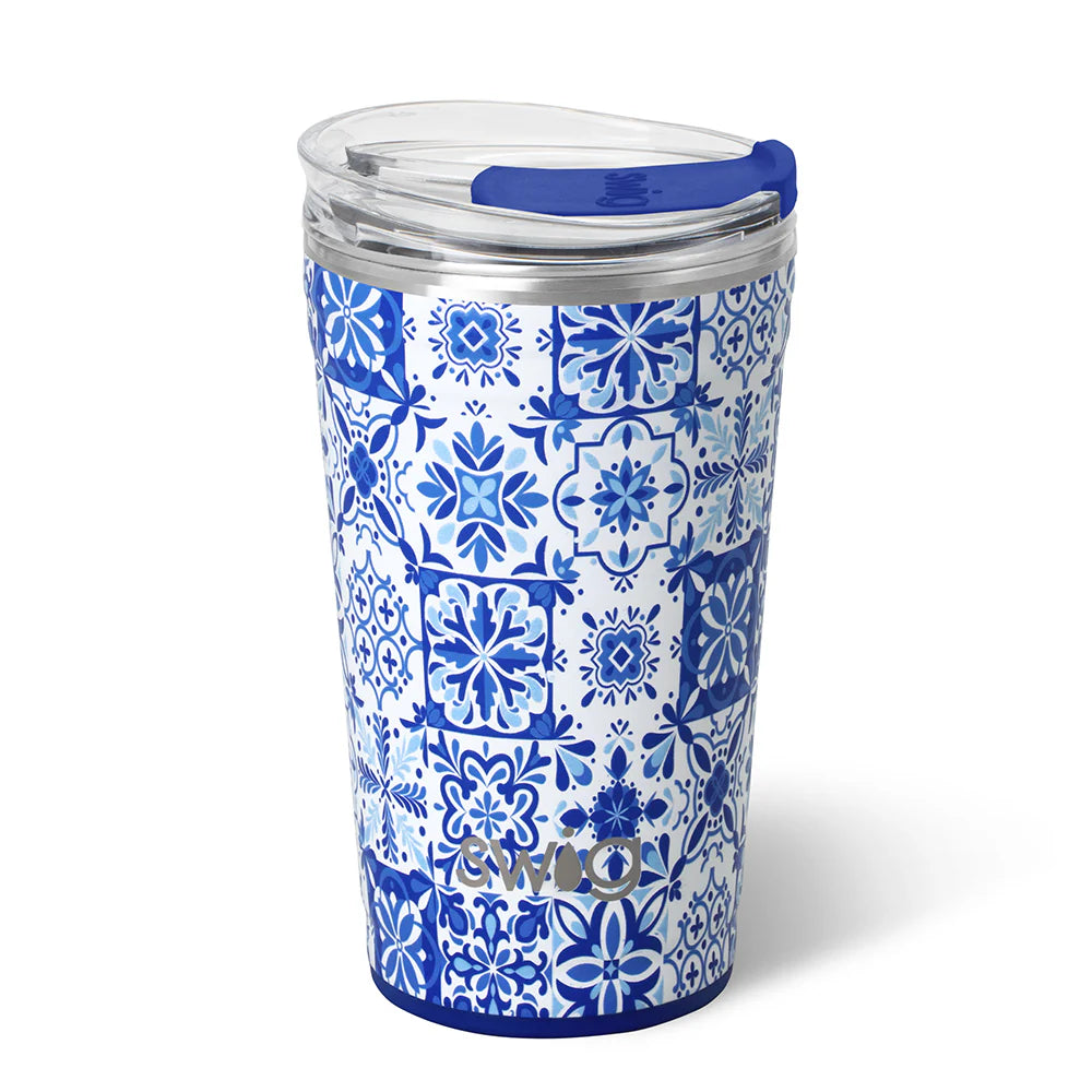 Coastal Tile 24 oz Insulated Party Cup