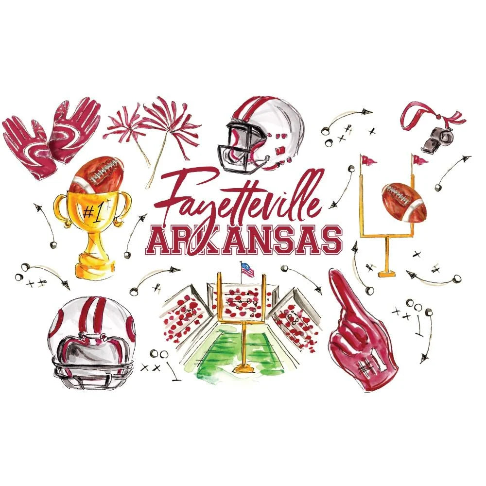 Fayetteville Arkansas football tailgate 20 oz reusable Frost Flex cups set of 8
