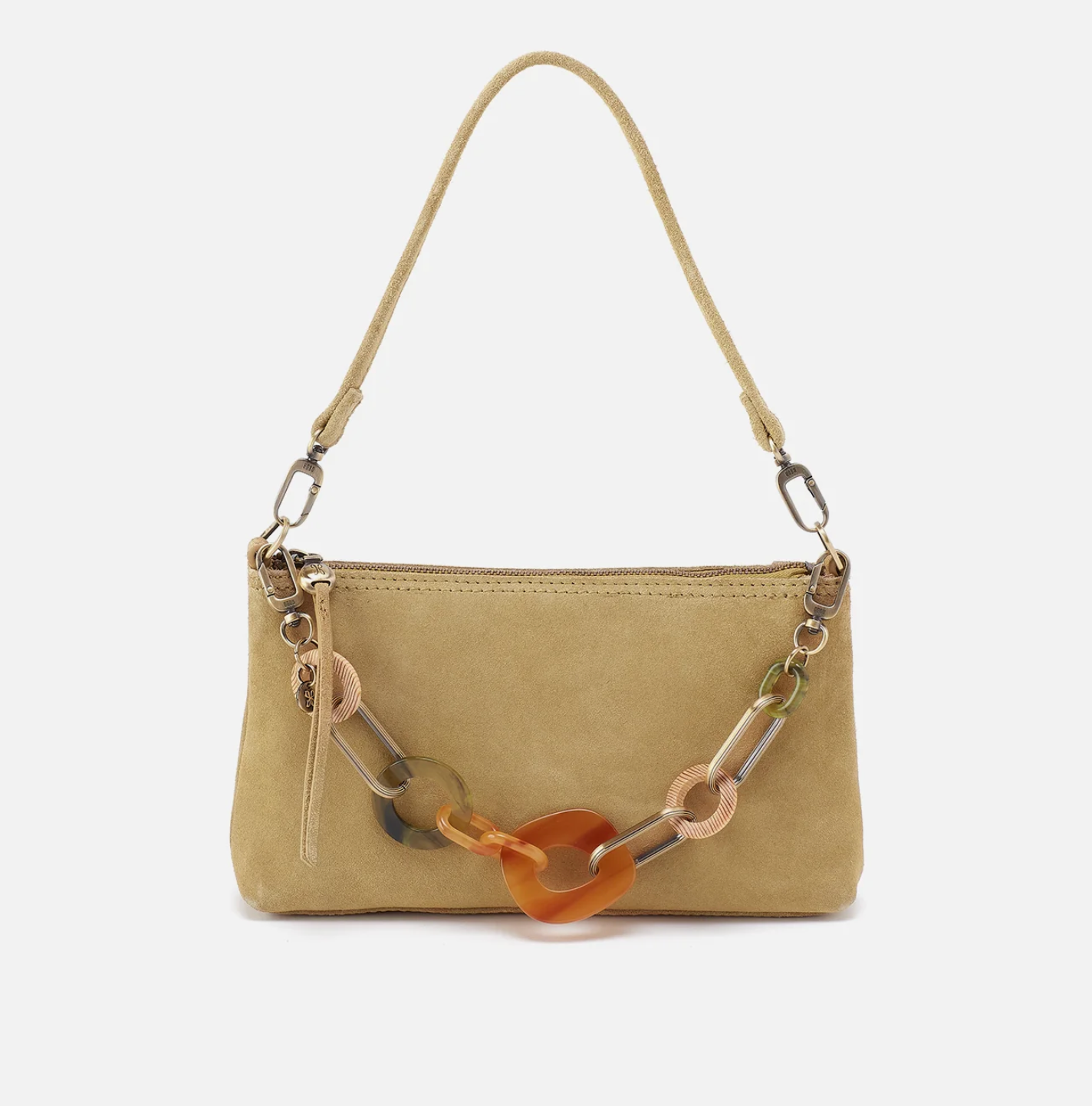 Twilight Fern Suede Leather Darcy Crossbody With Charm