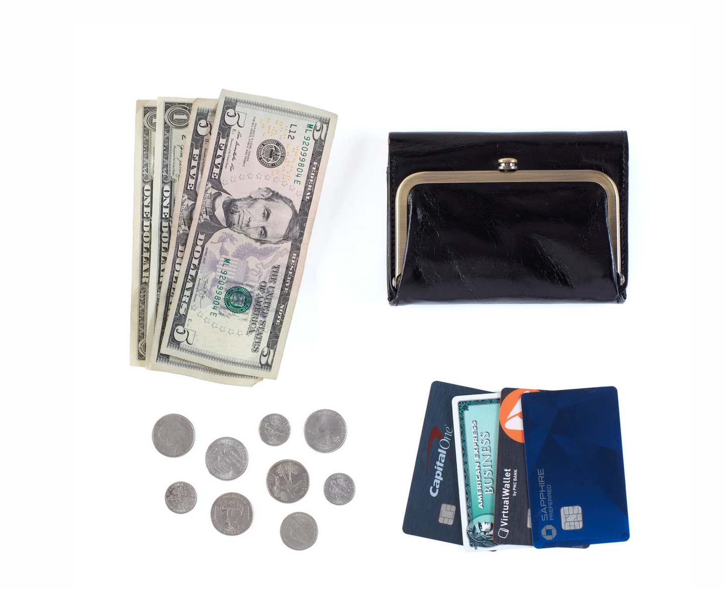 HOBO Robin Compact Wallet – Olive Veil