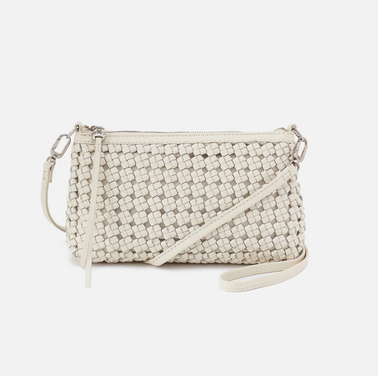 HOBO Darcy Woven Leather Crossbody – Whitecap