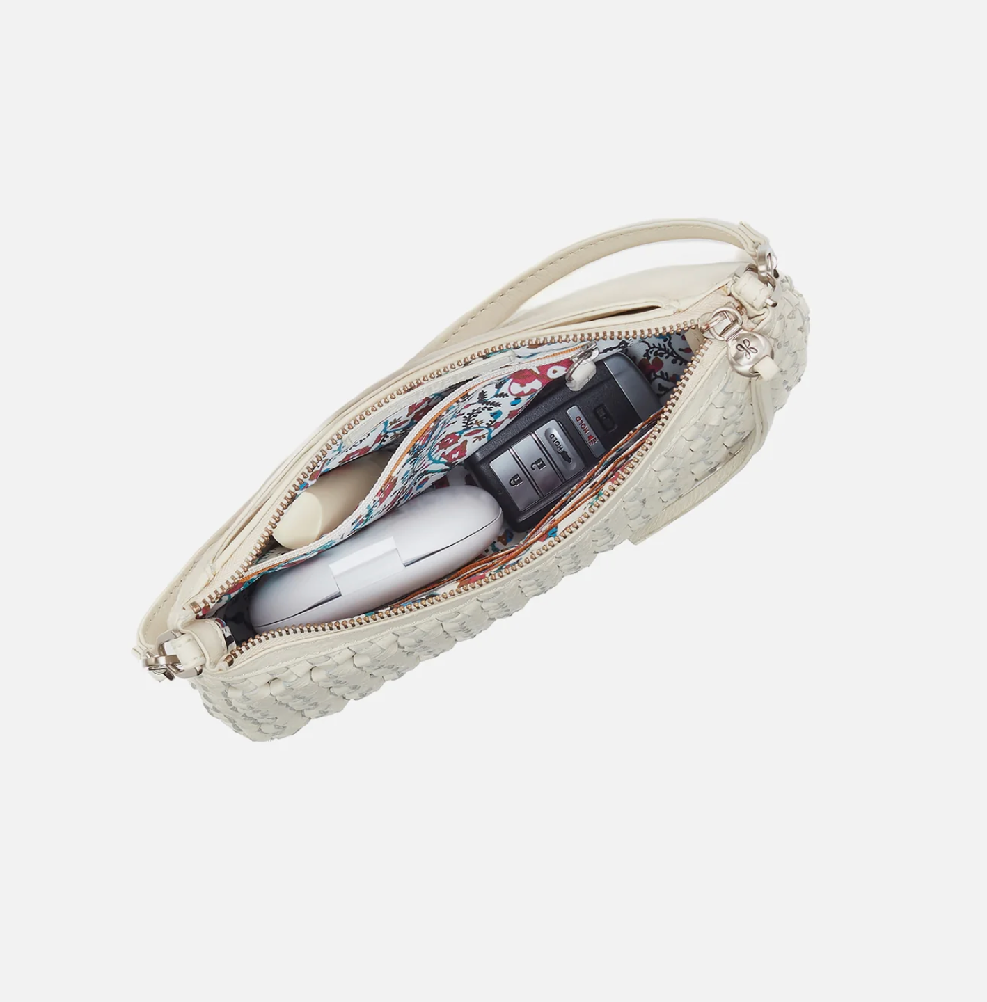 HOBO Darcy Woven Leather Crossbody – Whitecap