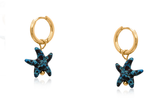 Sea Star Petite Hoop Earrings