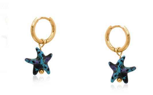 Sea Star Petite Hoop Earrings