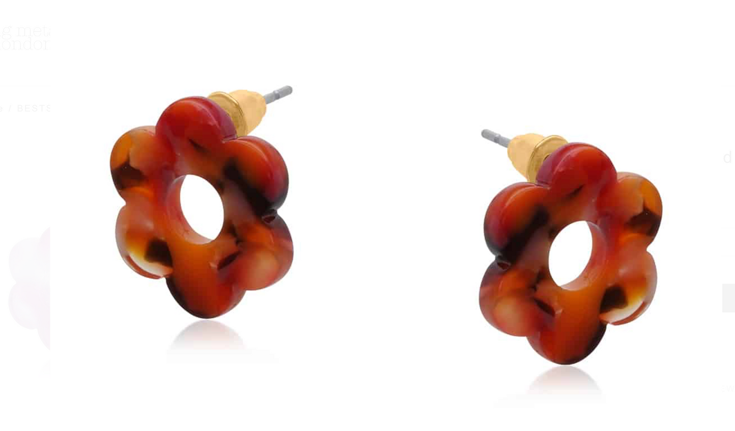 Bloom Pop Resin Flower Earrings