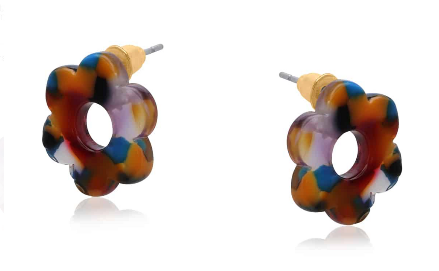 Bloom Pop Resin Flower Earrings