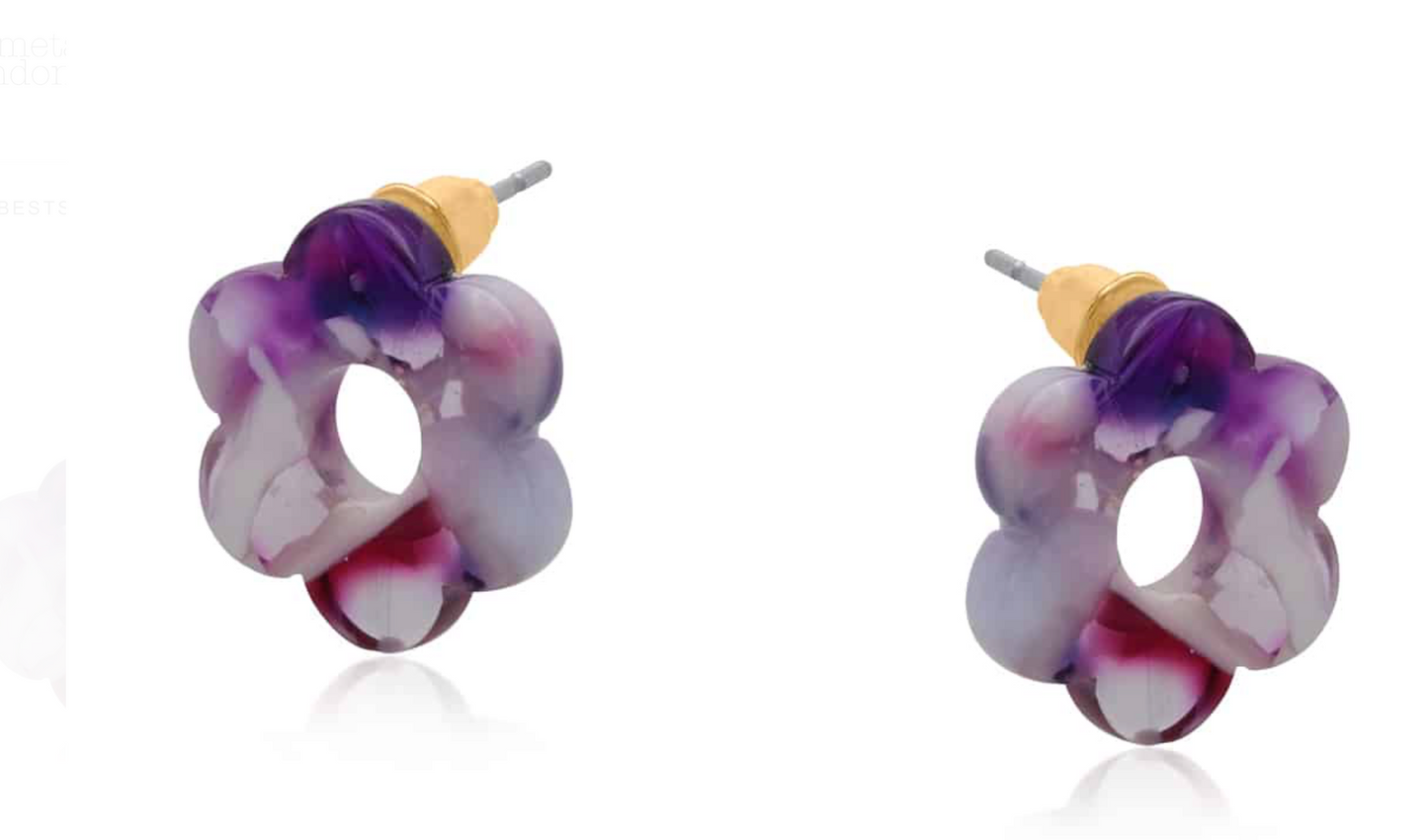 Bloom Pop Resin Flower Earrings