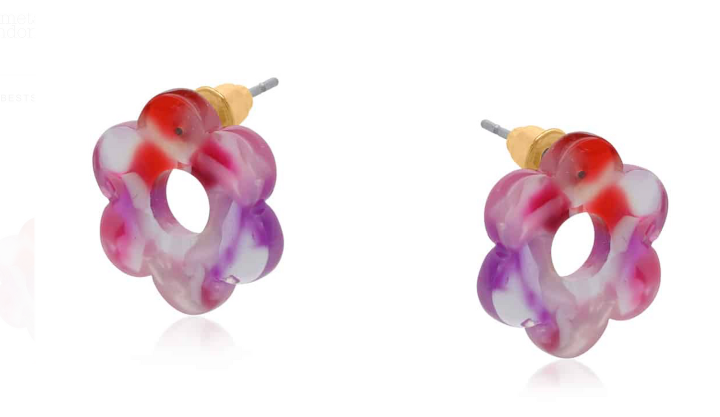 Bloom Pop Resin Flower Earrings