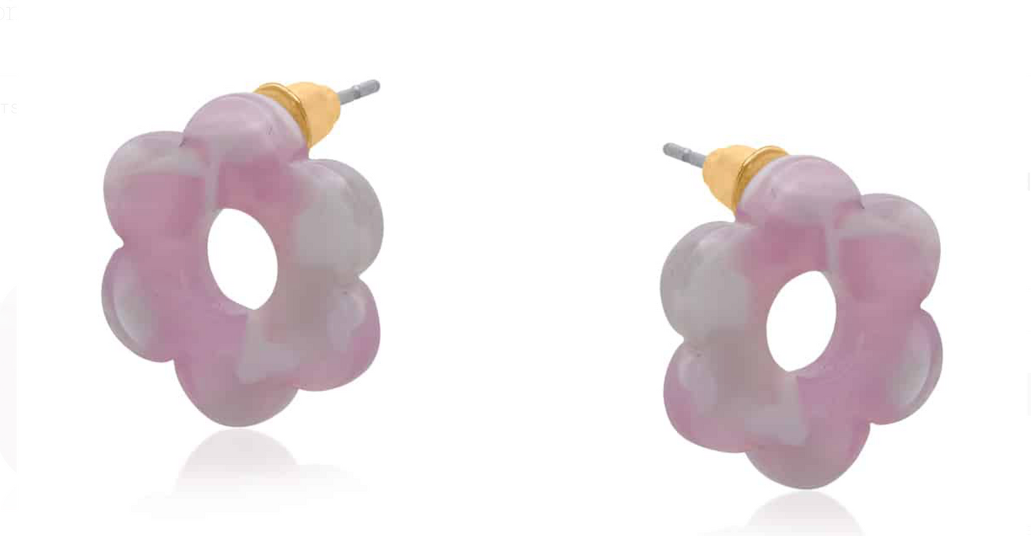 Bloom Pop Resin Flower Earrings