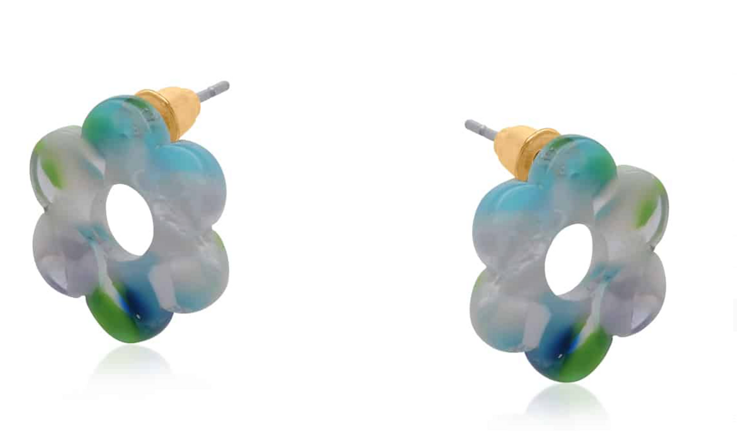 Bloom Pop Resin Flower Earrings