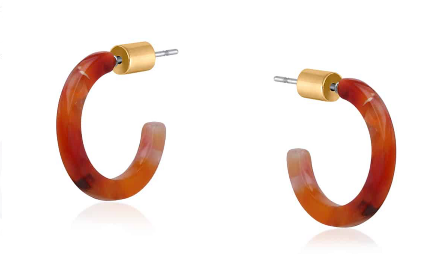 Catalina Resin Hoop Earrings