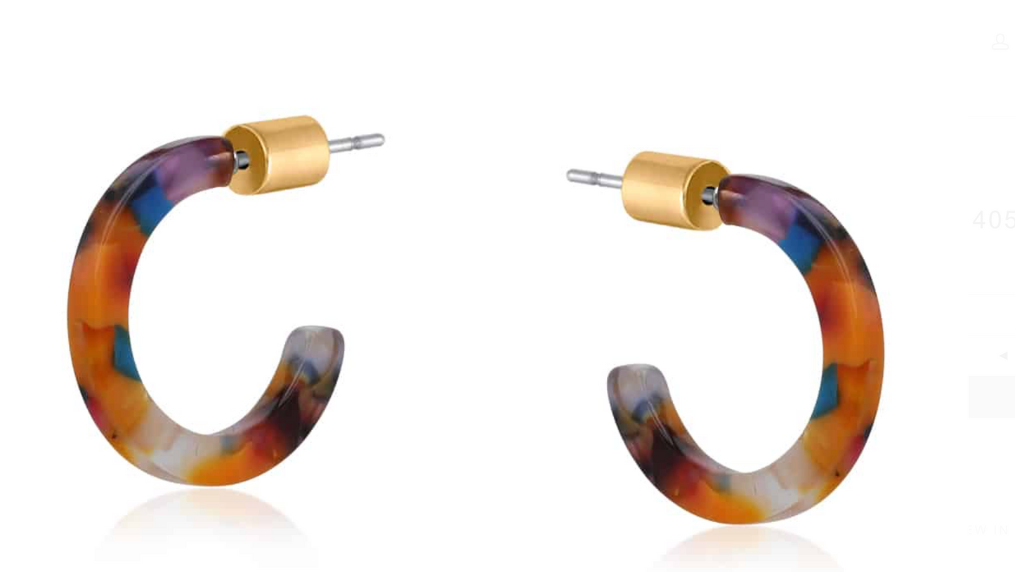 Catalina Resin Hoop Earrings
