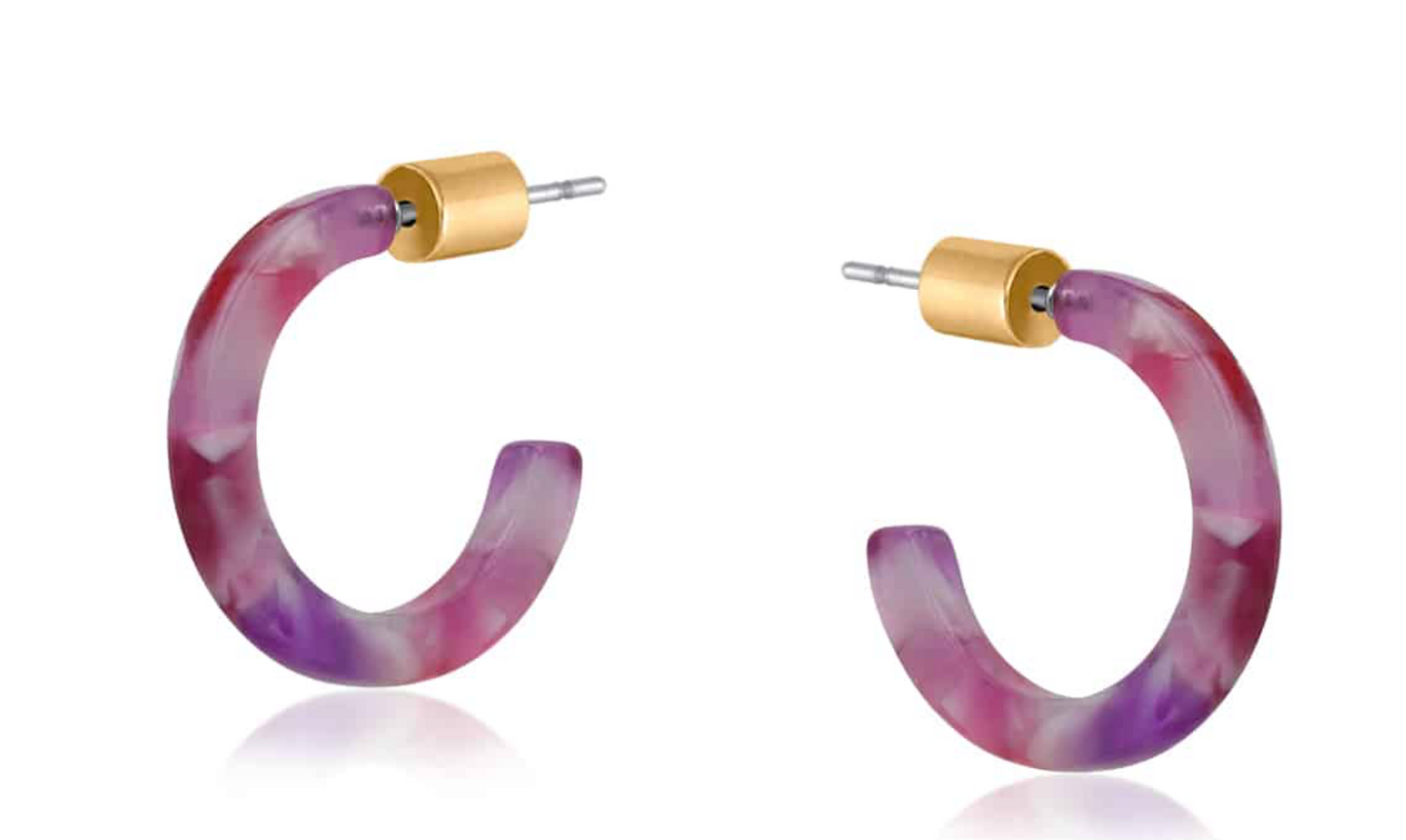 Catalina Resin Hoop Earrings
