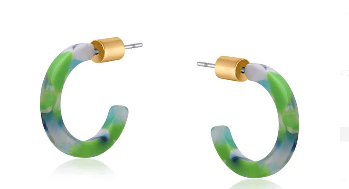 Catalina Resin Hoop Earrings