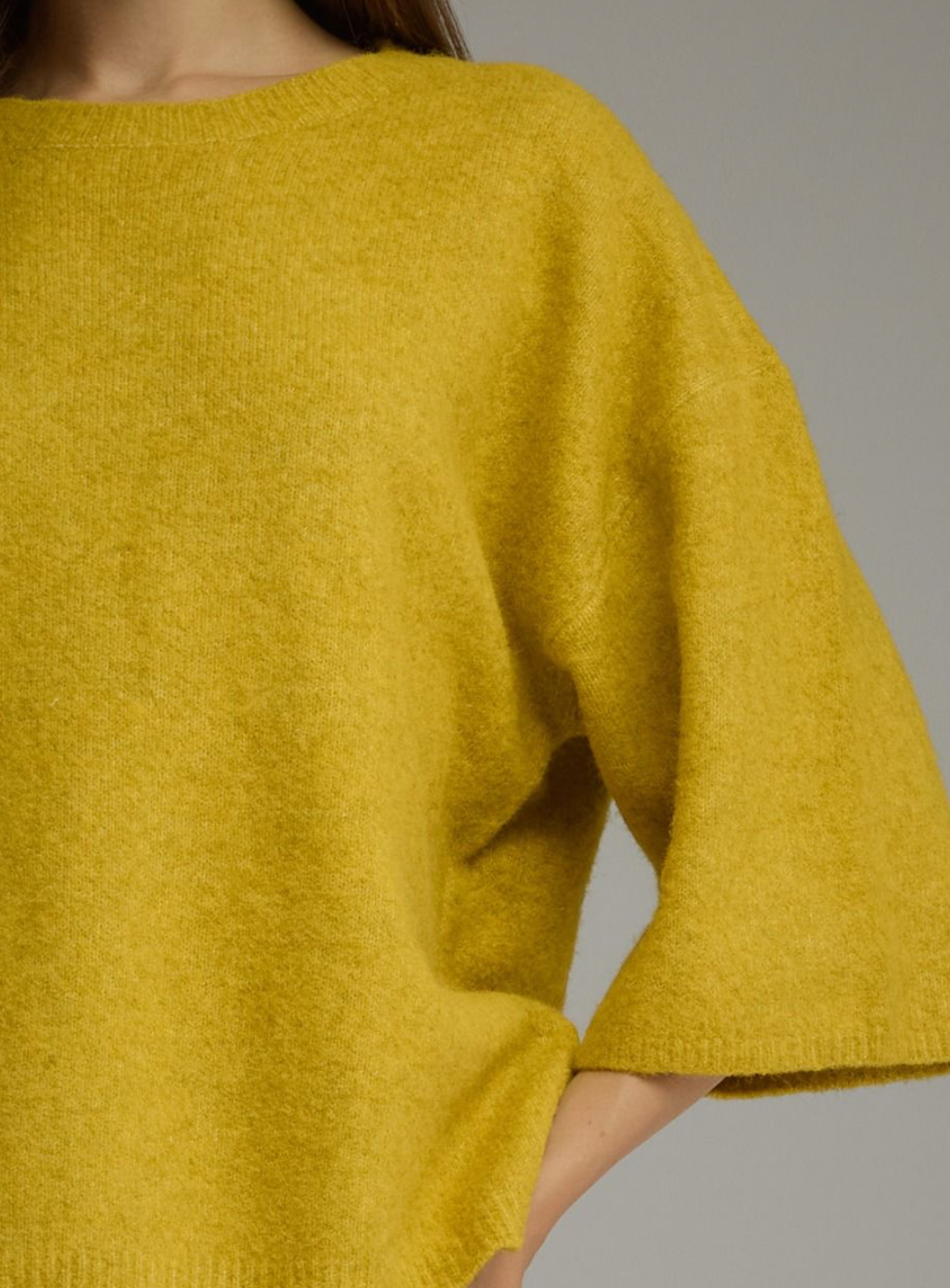 The Charlotte Sweater | Mustard Lightweight Knit Sweater