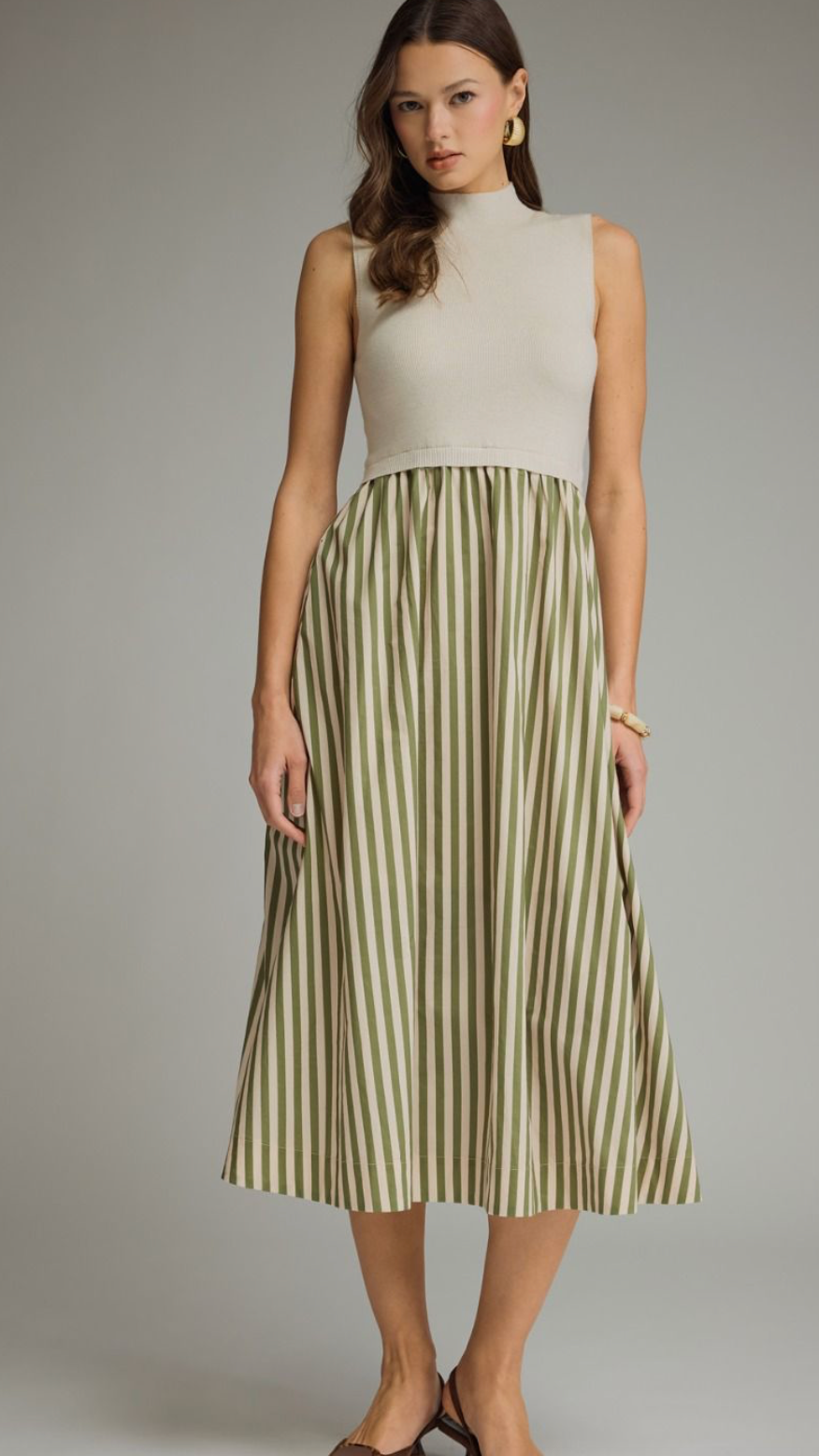 The Savannah Contrast Midi Dress