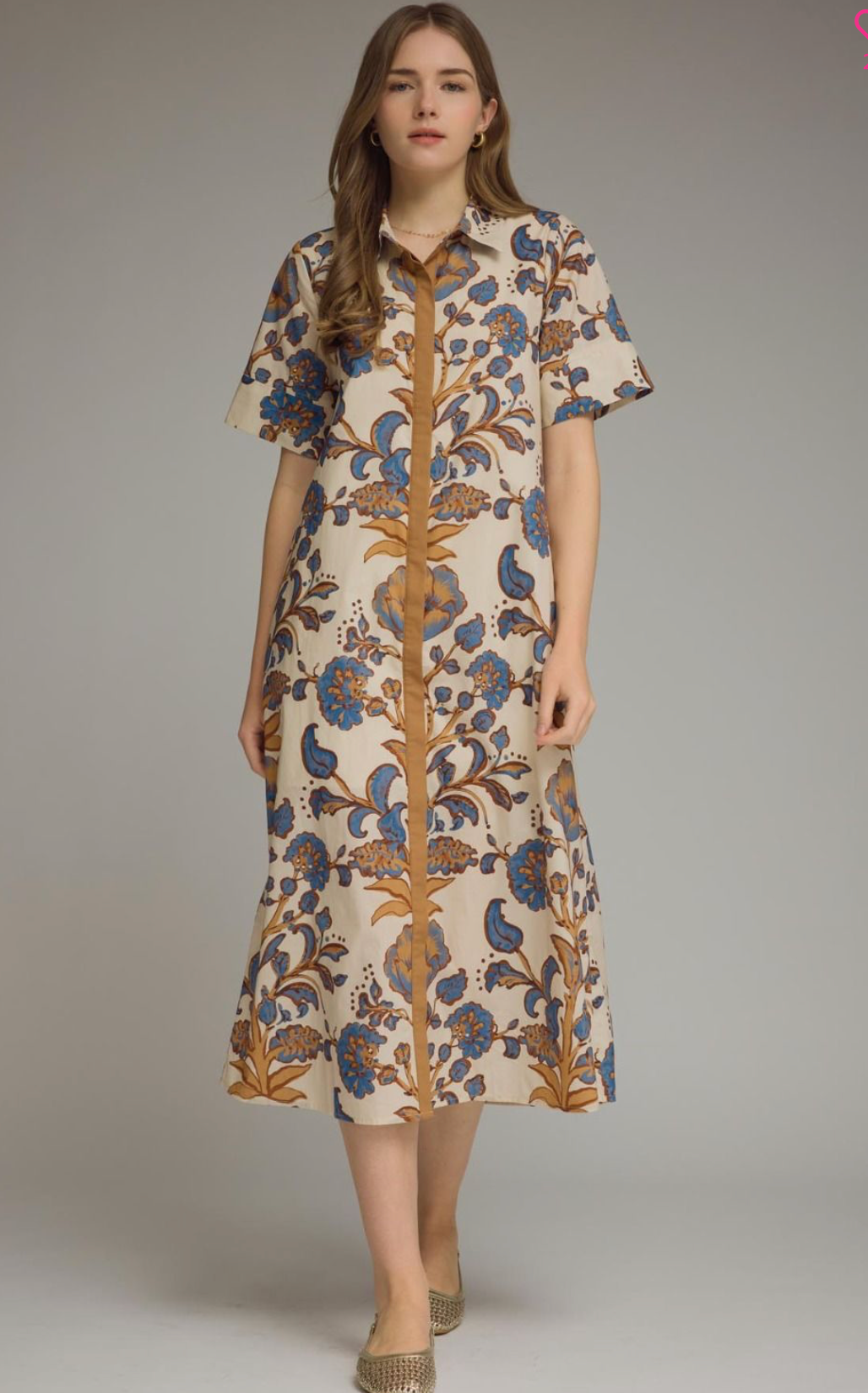 The Florence Floral Midi Dress