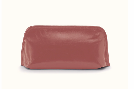 HOBO Beauty Brush Case in Rosewood full-grain leather cosmetic and makeup brush pouch