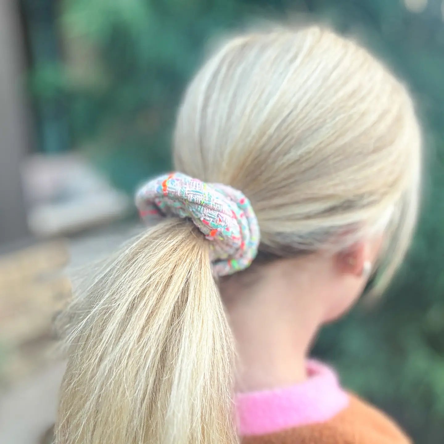 Petal & Plaid Scrunchie