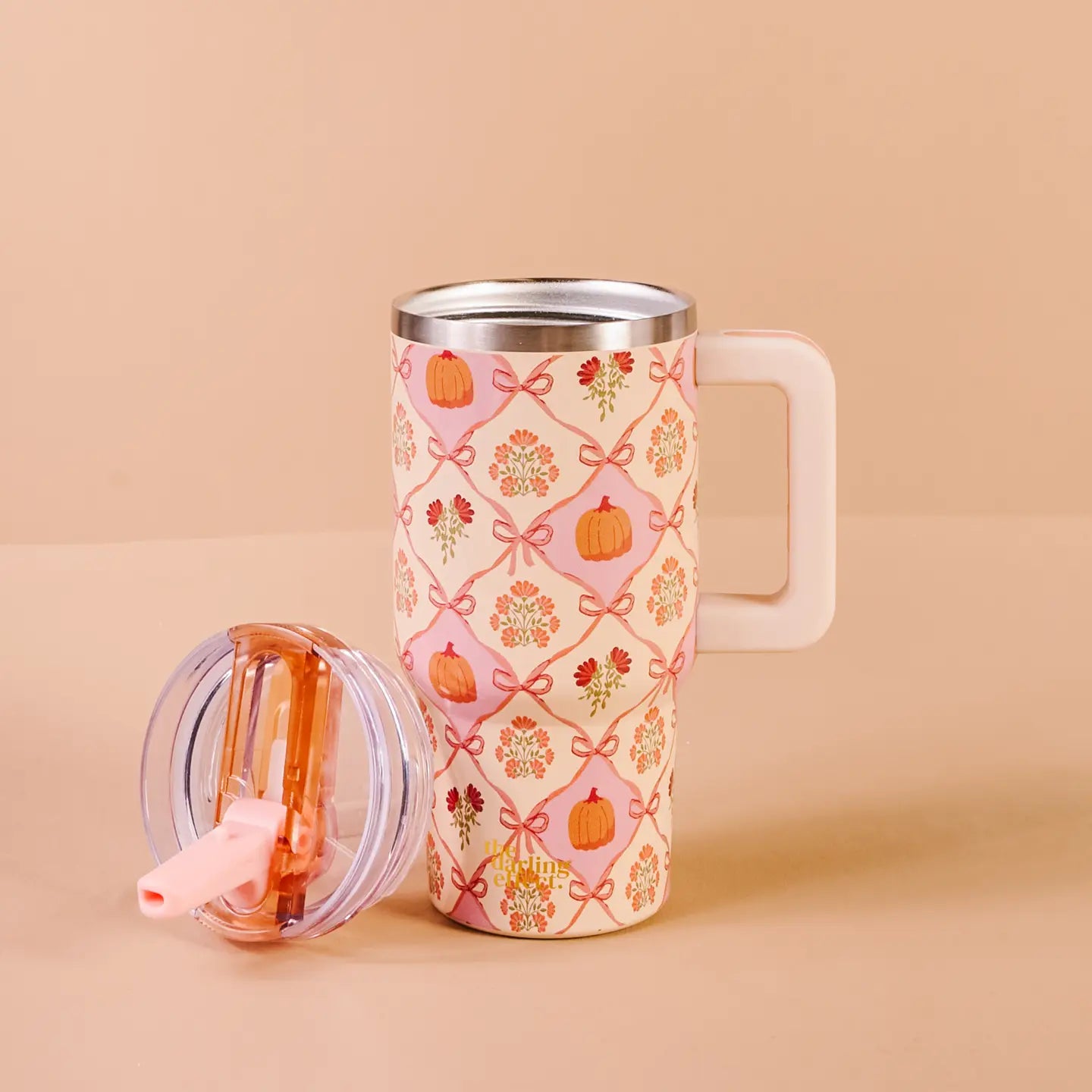 Patchwork Pumpkins 20oz Flip Top Tumbler