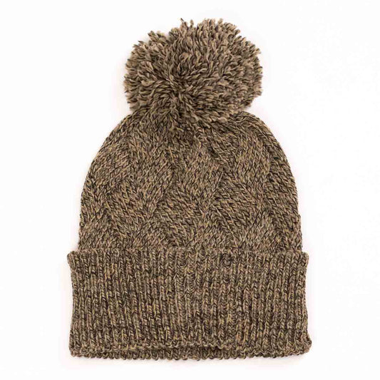 Heathered Black and Brown Beanie