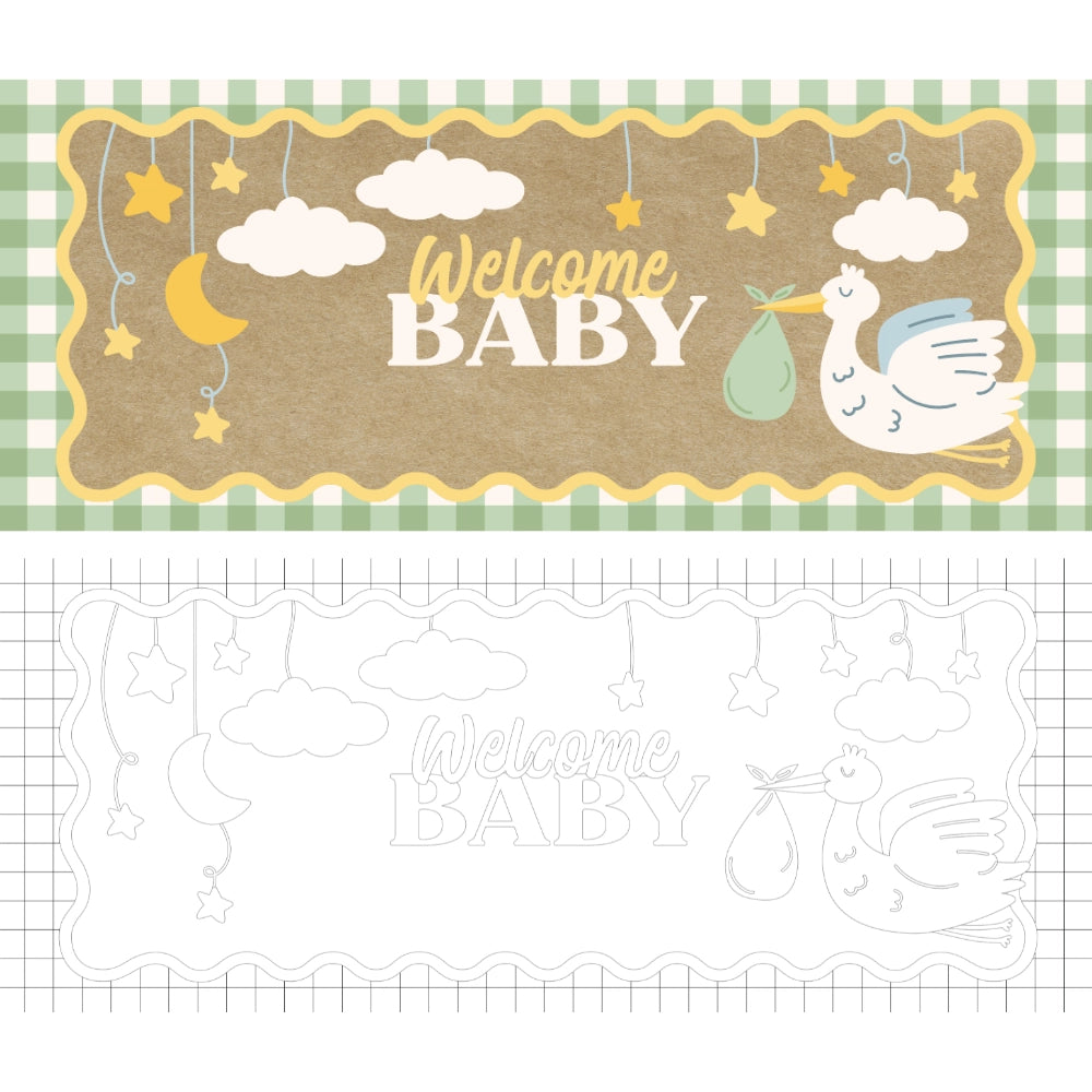 Welcome Baby DIY Banner by Numbers™ Kit