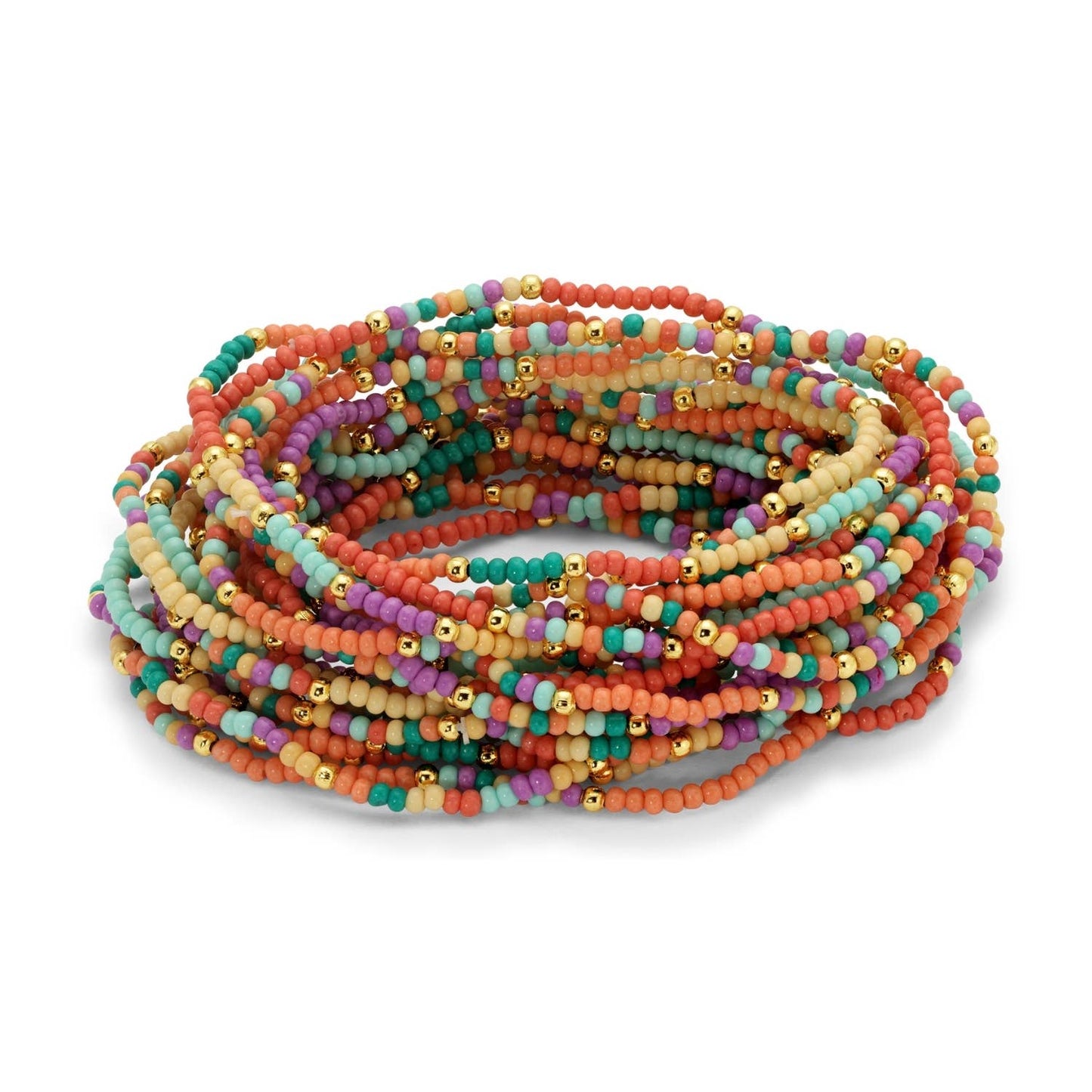 Asst 2mm Stretch Seed Bead Bracelets