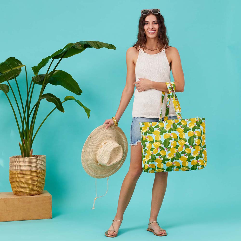 Lemon Blossoms Canvas Tote Bag