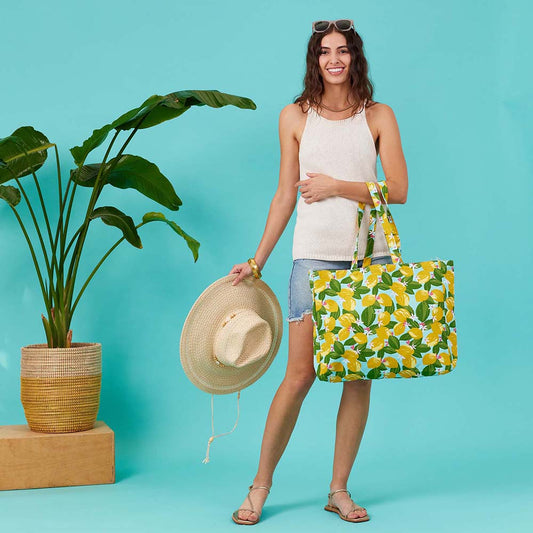 Lemon Blossoms Canvas Tote Bag