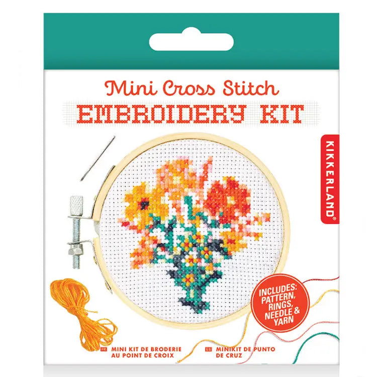 Flowers Mini Cross Stitch Embroidery Kit