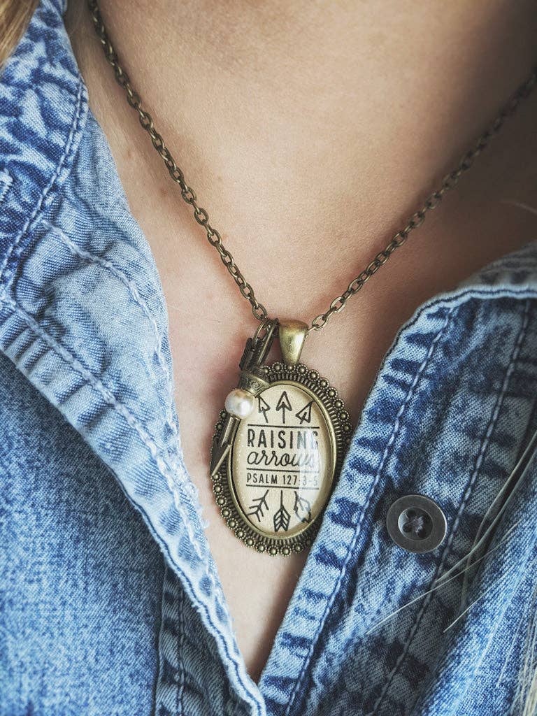 Raising Arrows Psalm 127 3-5 necklace