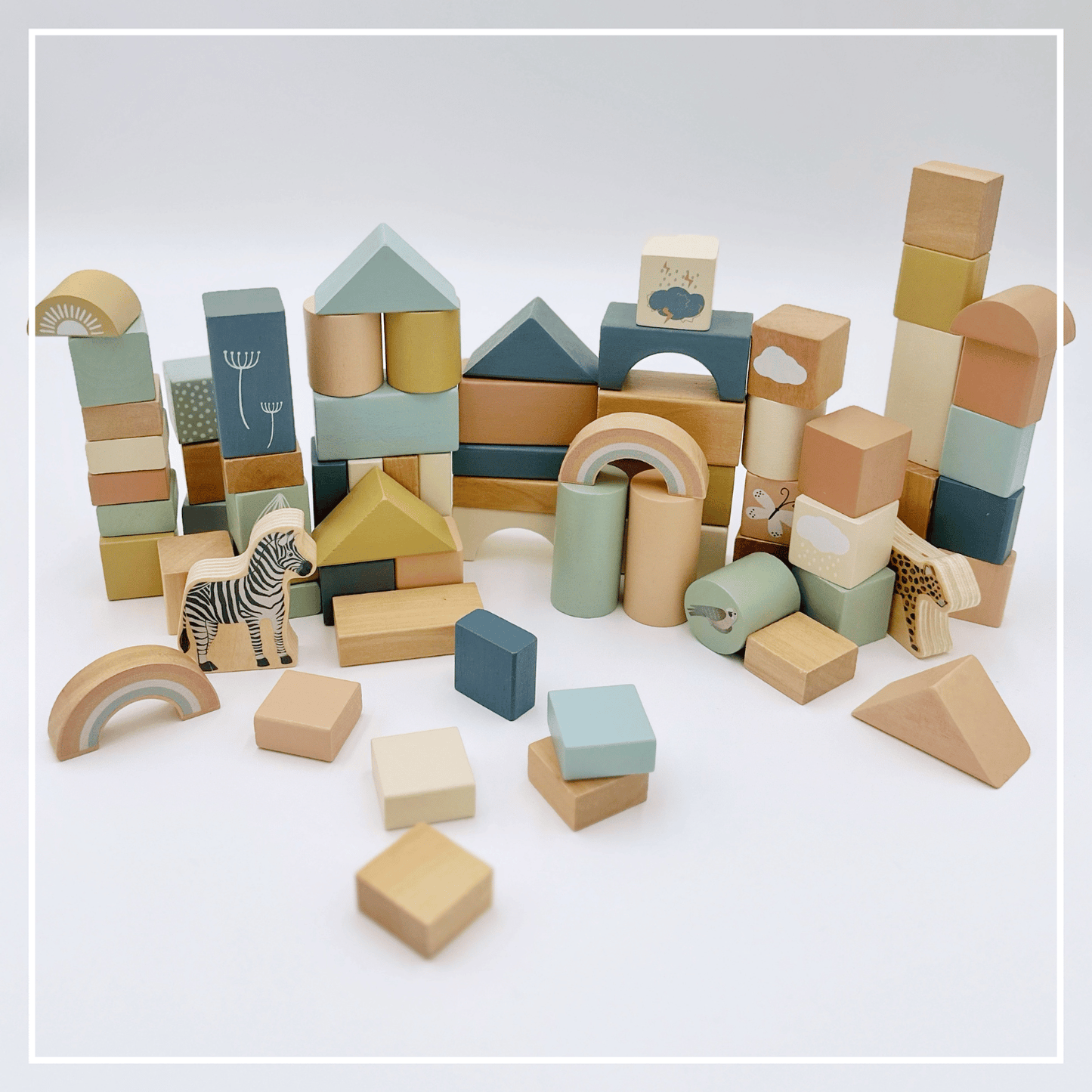 Wooden Building Blocks Set