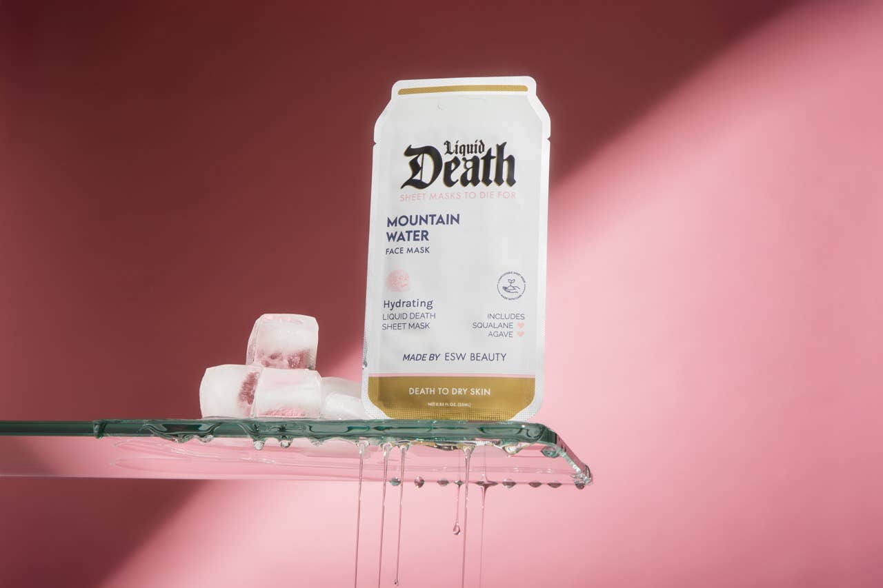 Mountain Water Liquid Death Hydrating Face Mask