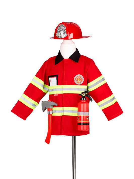 Fireman Suit w/ Accessories Size 4-7