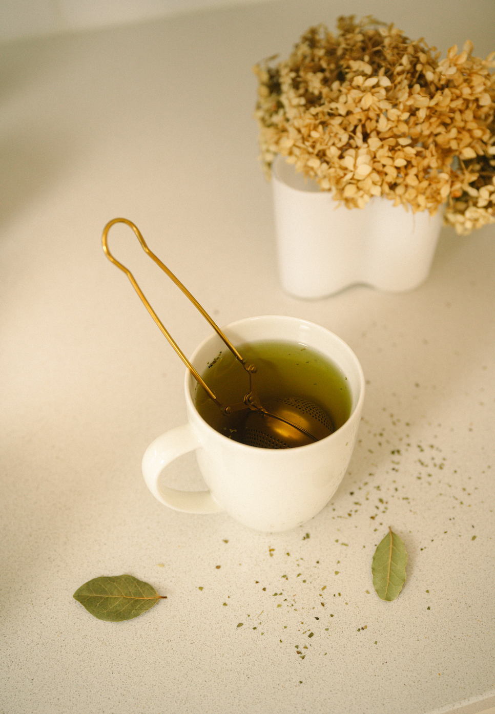 Gold Stainless Steel Tea Strainer