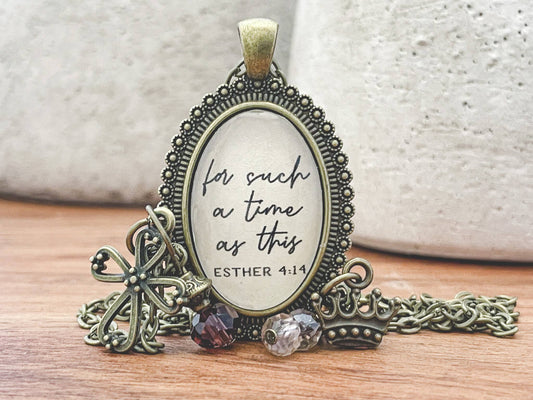 For such a time as this Esther 4:14 scripture quote jewelry