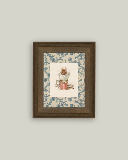 The Tailor of Gloucestor Framed Antique Art: 5x7