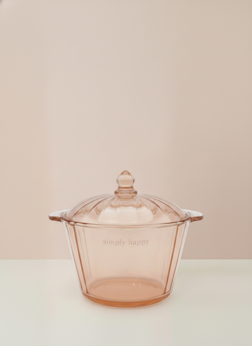 Blush Glass Stovetop Simmer Pot