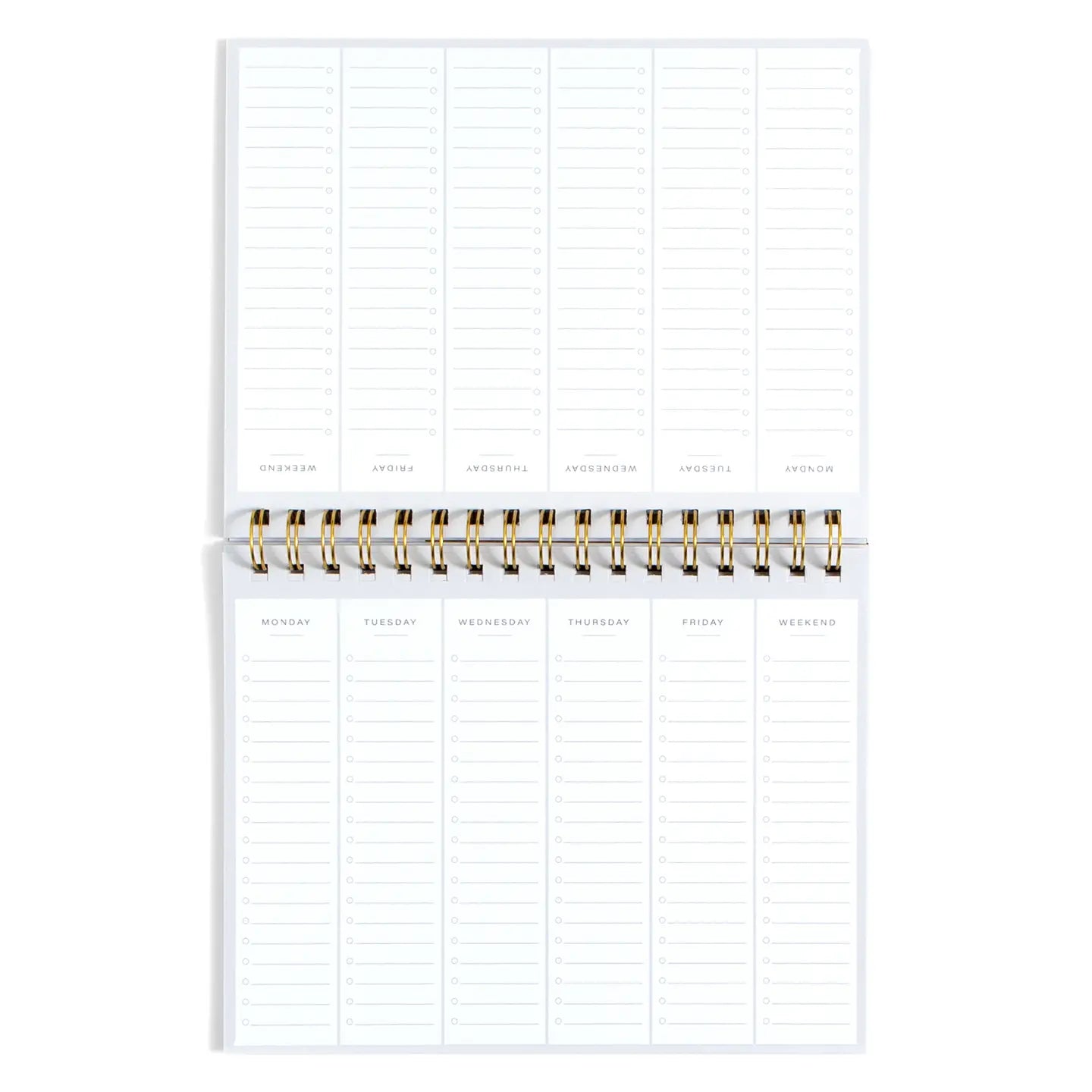 Undated Spiral Weekly Planner | 7" x 9" Weekly To-Do Planner