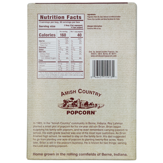 10pk Microwave Butter Ladyfinger Popcorn