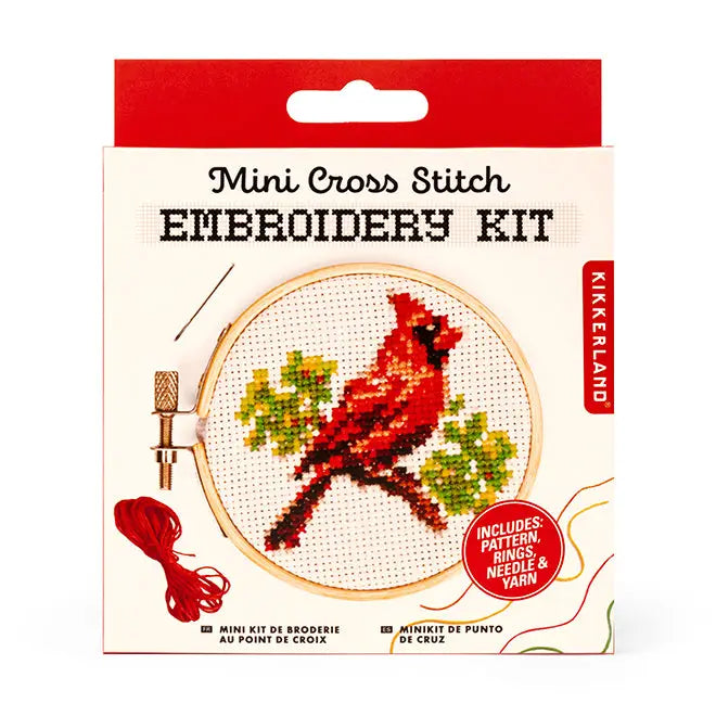 Cardinal Mini Cross Stitch Embroidery Kit