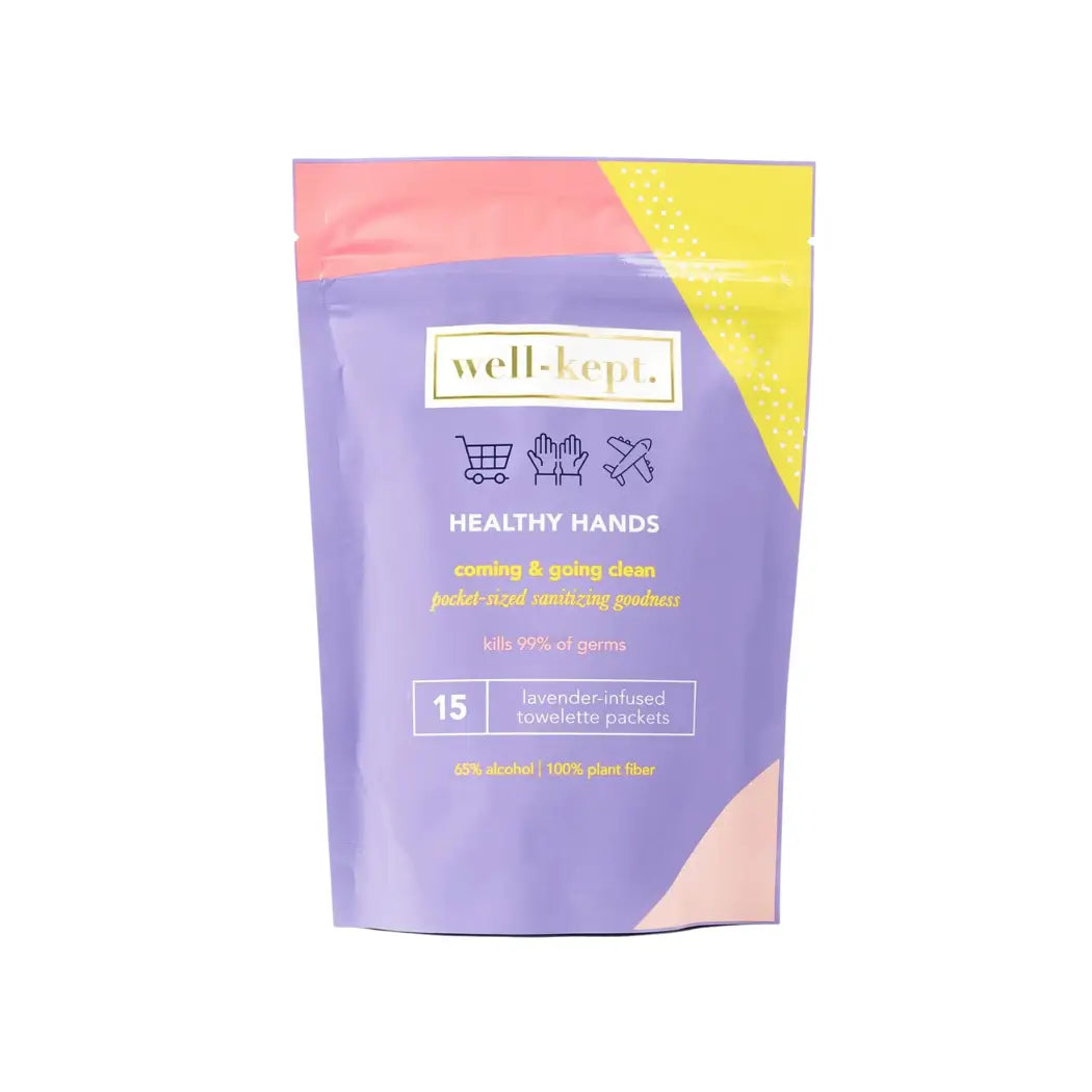 Lavender Pouch Hand Wipes